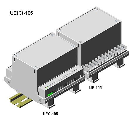 Корпус на DIN-рейку GAURANG UE-105, 70*105*60 мм