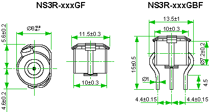  NENSHI NS3R-230GBF/ 230V, 10kA/10A