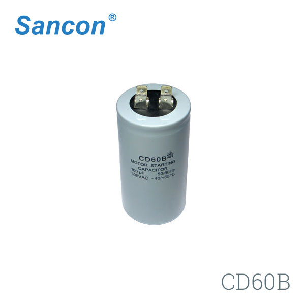 Конденсатор электролитический Sancon CD60B 330В 100мкФ Пуск. Lug42x80мм