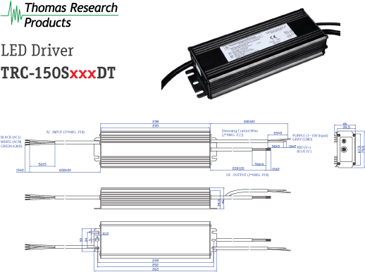 Драйвер тока TRP TRC150S035DT, Dim.